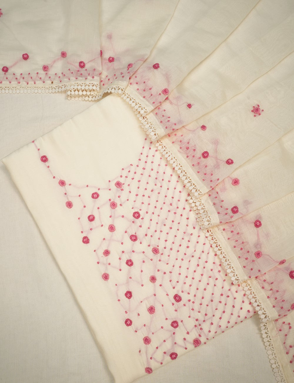 Ivory Pink Polka