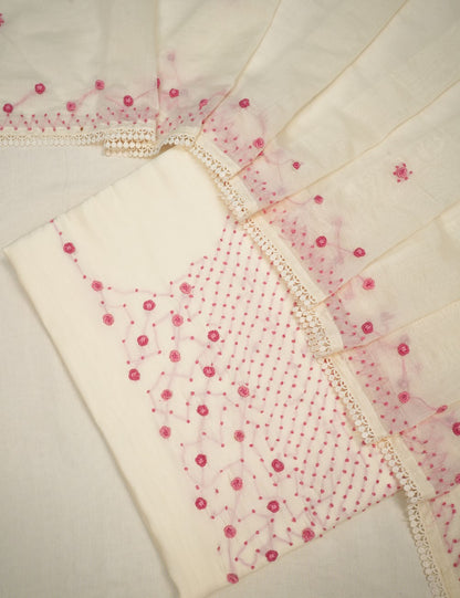 Ivory Pink Polka