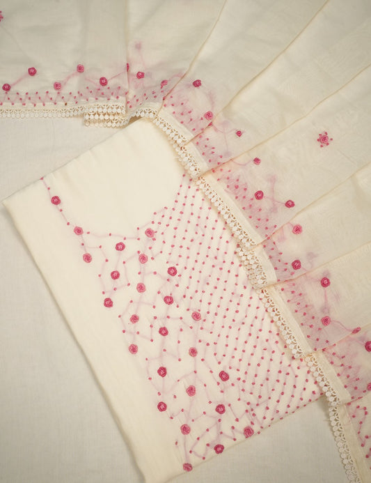 Ivory Pink Polka