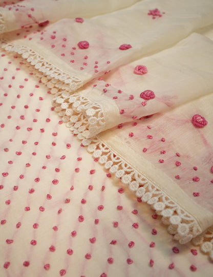 Ivory Pink Polka