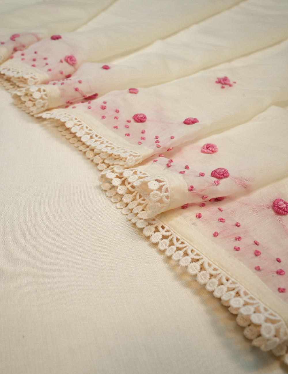Ivory Pink Polka