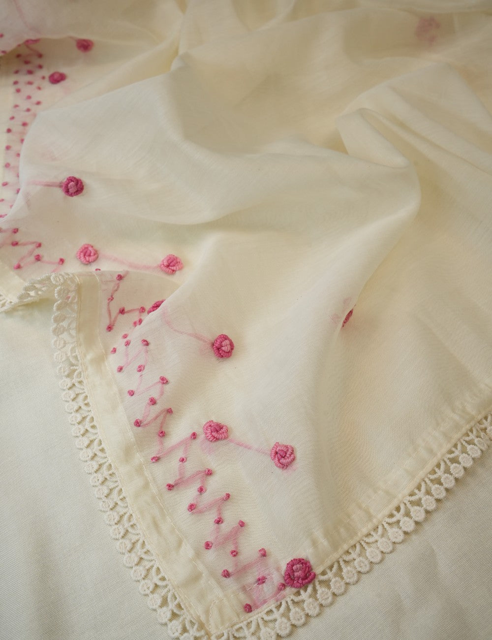 Ivory Pink Polka