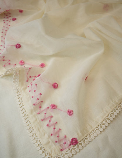 Ivory Pink Polka